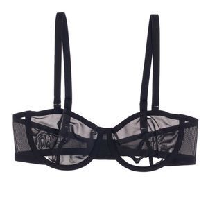 THE BALCONETTE - MESH WIRED BRA by CUUP NWT